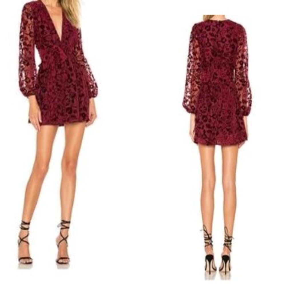 LOVERS + FRIENDS BETSY MINI FAUX WRAP DRESS NEW - Picture 1 of 13